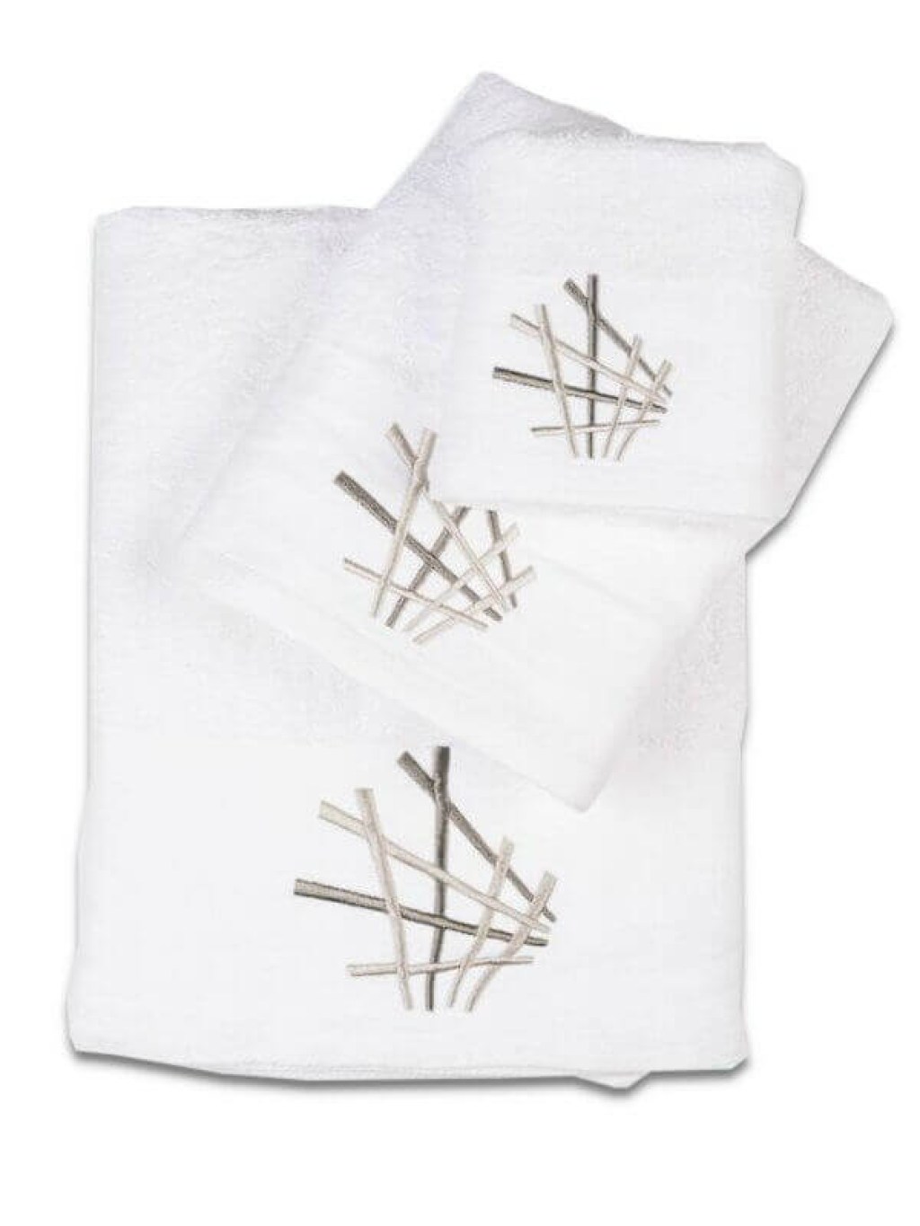 Σετ Πετσέτες Μπάνιου Βαμβακερές Horizon Λευκό Flamingo 3TMX  | Γαρύφαλλο - Λευκά Είδη